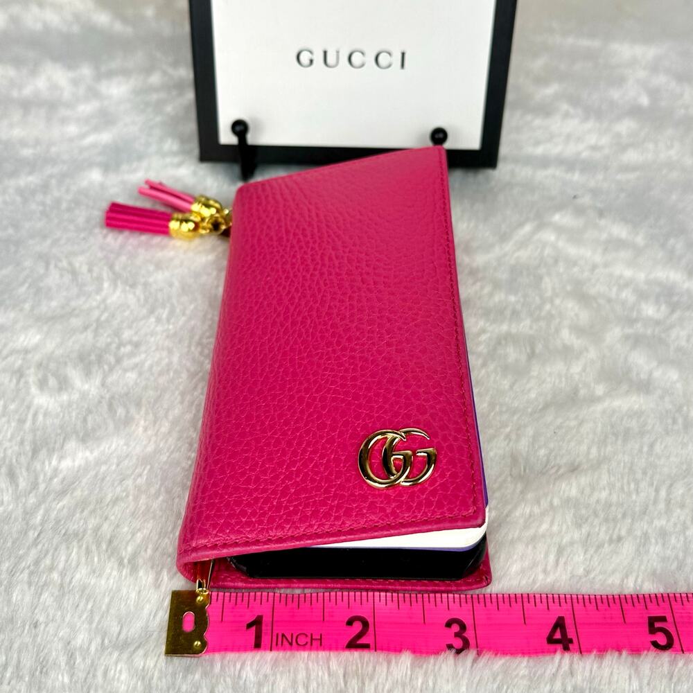 Gucci GG Marmont hot pink leather phone case convert to note pad! NEW! GIFT!! - Picture 16 of 16